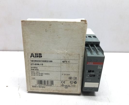 ABB 1SVR630100R3100 CT-ERS.12 On Delay Time Relay CT-ERS