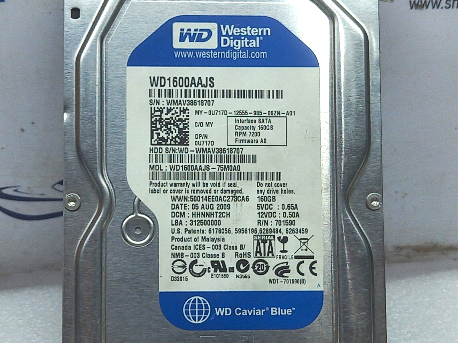 Western Digital WD1600AAJS Sata Hard Drive