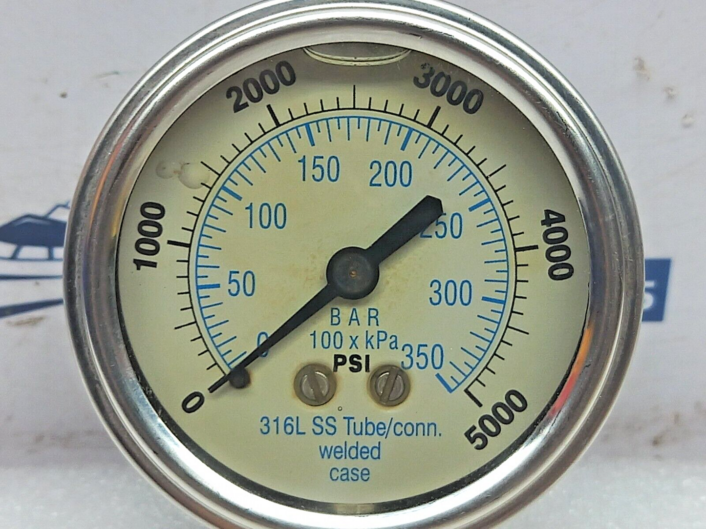 301DFW Liquid Filled Pressure Gauge 2-1/2” Dial ¼” LM  Price Compressor 3038