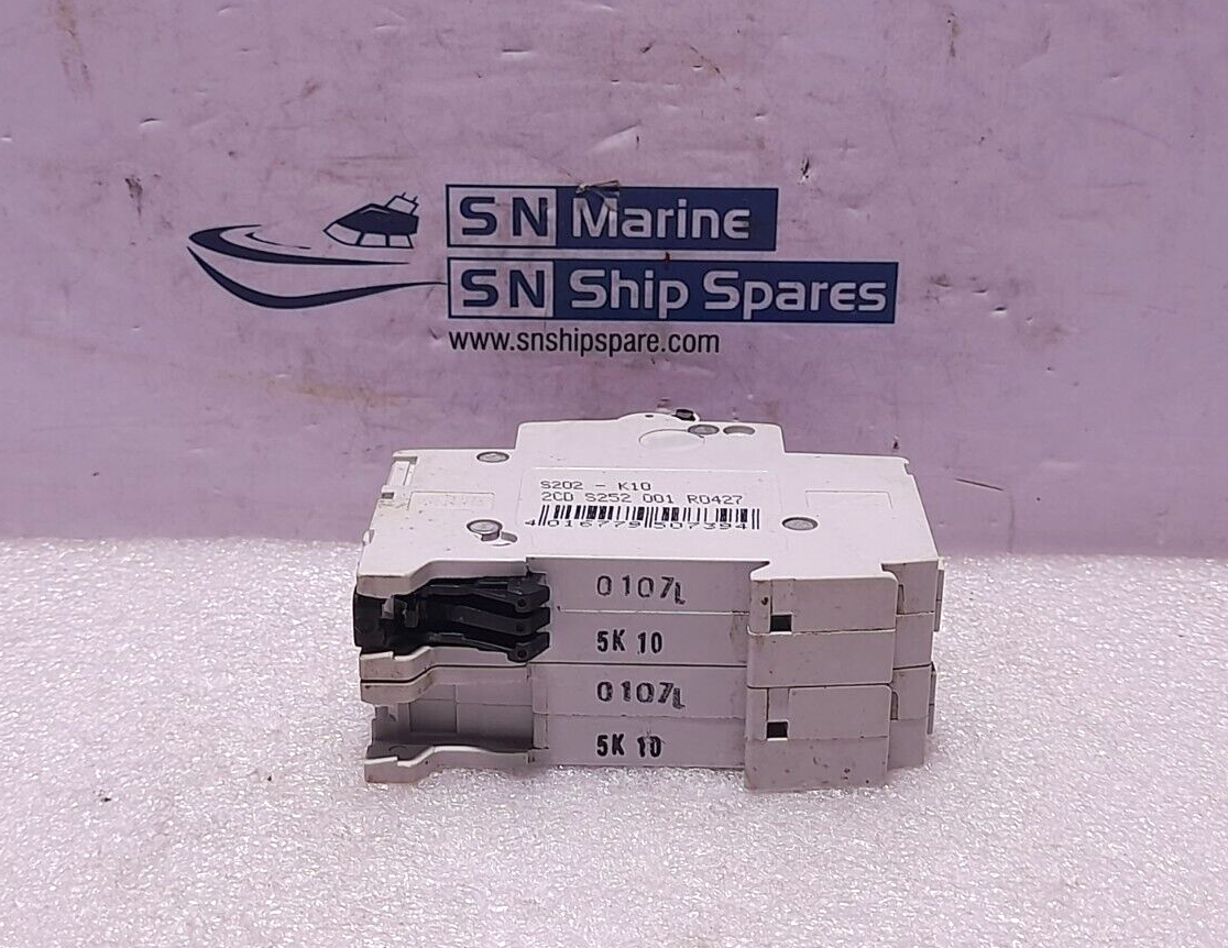 ABB S202-K10 Miniature Circuit Breaker 2Pole K10A~400 2PCs In Lot