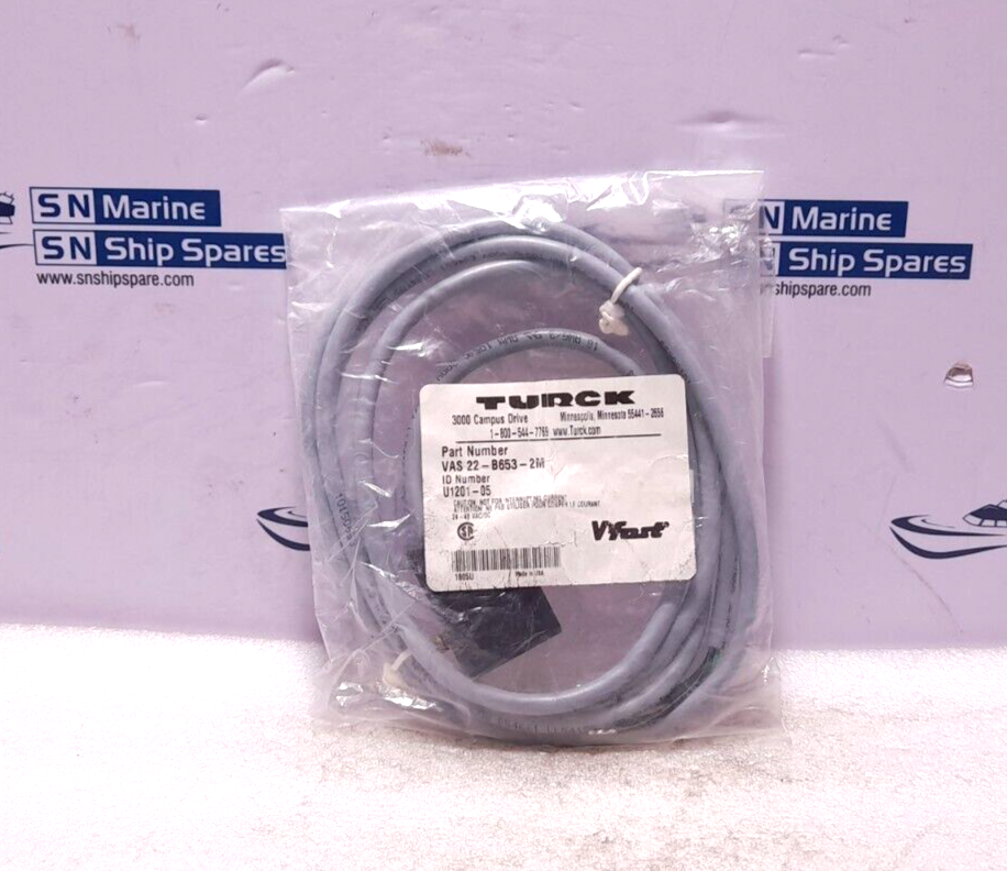 Turck VAS 22-B653-2M Cordset 24-48 VACDC NOV 0000961577 Cable Component Assembly