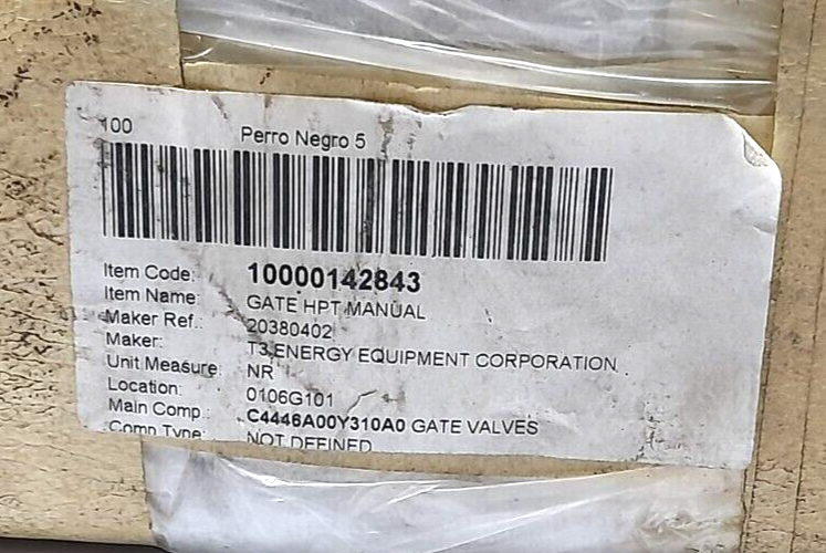 T3 Energy Equipment Corporation 20380402 Gate HPT Manual PA-0248 EE01J04210