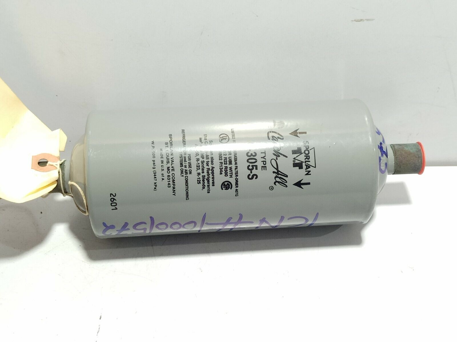 Sporlan Catch All C-305-S Filter Drier C305S W.P. 500 psig 3447 kPa