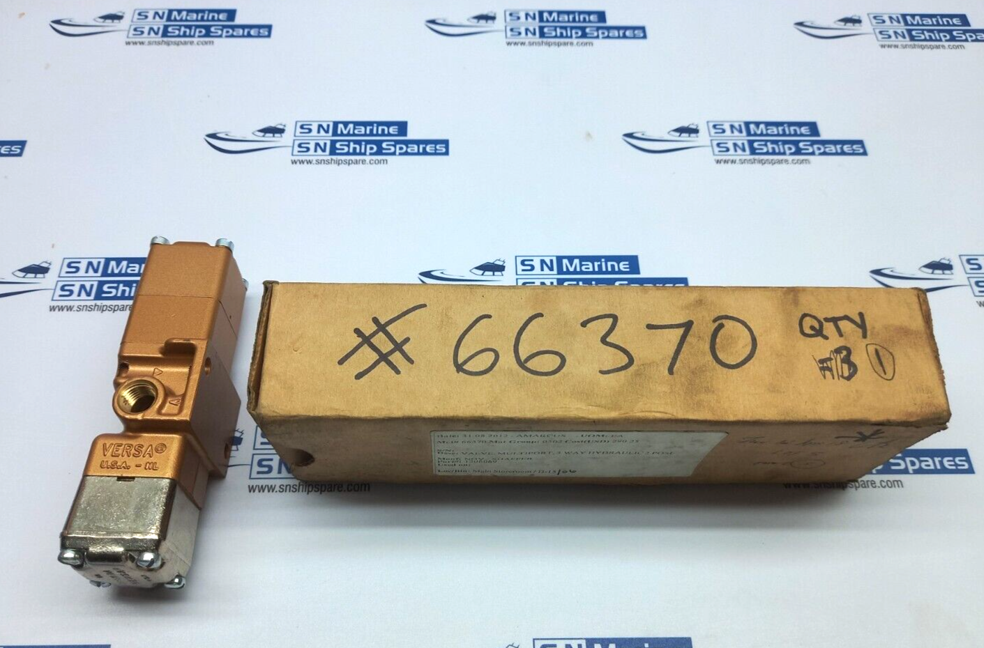 Versa VSK-3301-SS-3400 3-Way Hydraulic Multiport Valve 2Pos NOV 1306069