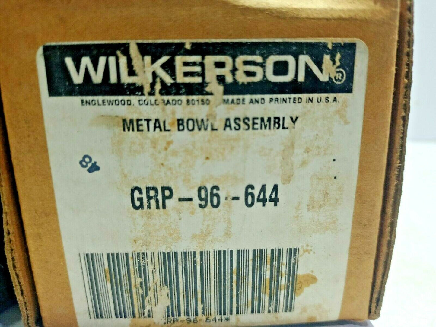Wilkerson GRP-96-644 Metal Bowl Assembly GRP96644 
