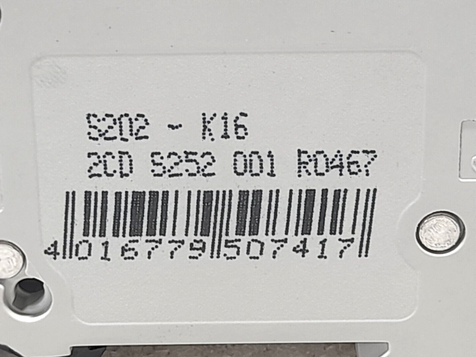 ABB S202-K16 Circuit Breaker Muniature 16A