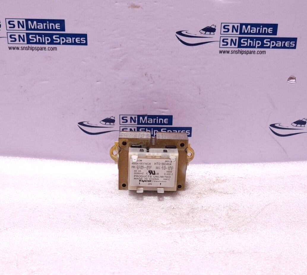 Tyco 4000A10E07AE28 Transformer Carrier HT01BD464 Pri 460V 40VA 5060HZ Sec 24VAC