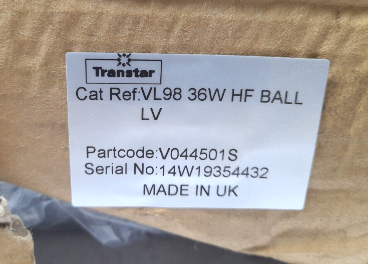 Transtar VL98 Electronic Ballast For Fluorescent Lamps VL98 36W HF Ball LV V0445