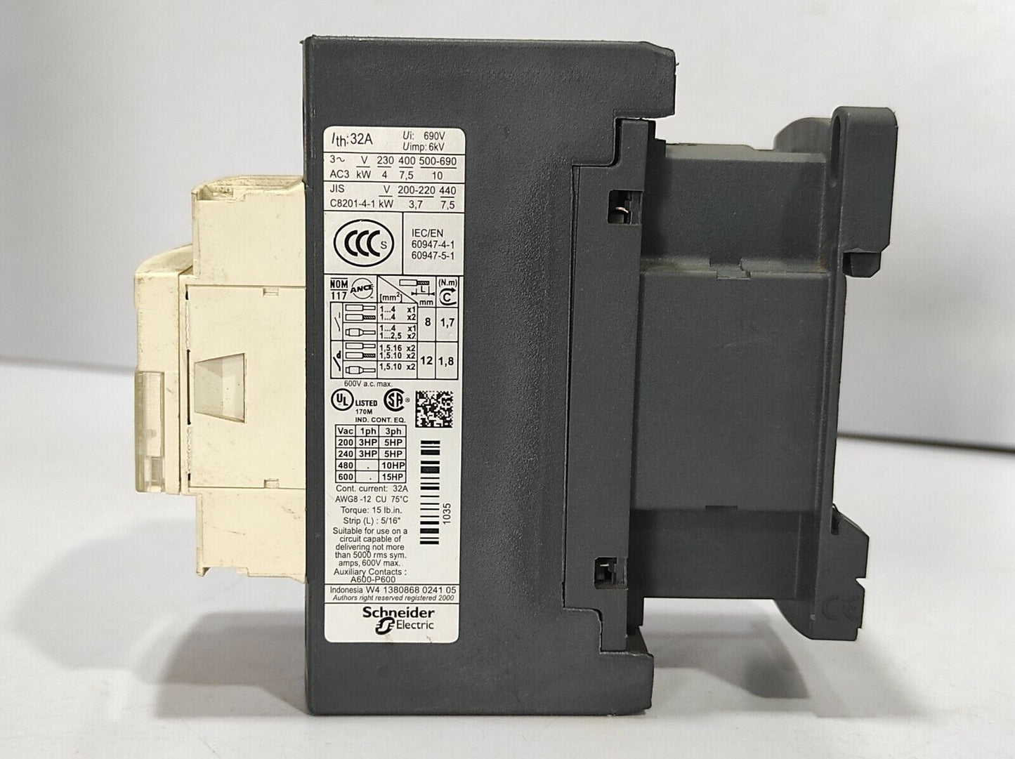 Telemecanique LC1DT32P7 Contactor 230V 50/60Hz Schneider LC1 DT32 Ith 32A Ui 