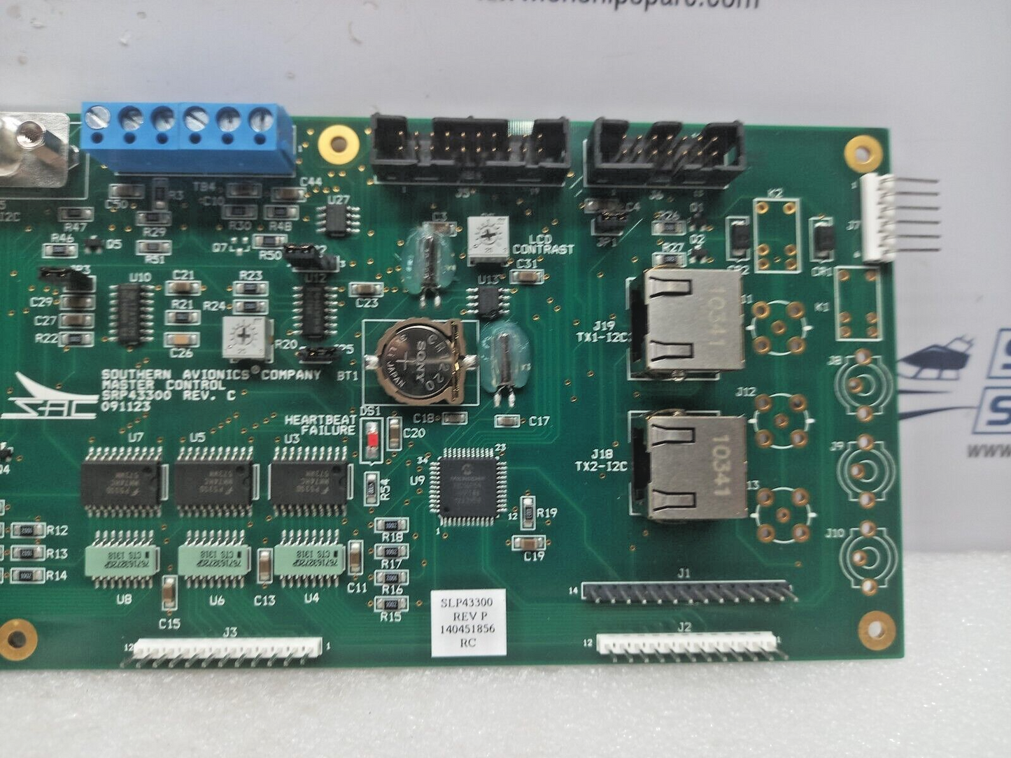 Southern Avionics SRP43300 Rev.C Printed Circuit Master Controlse Board SLP43300