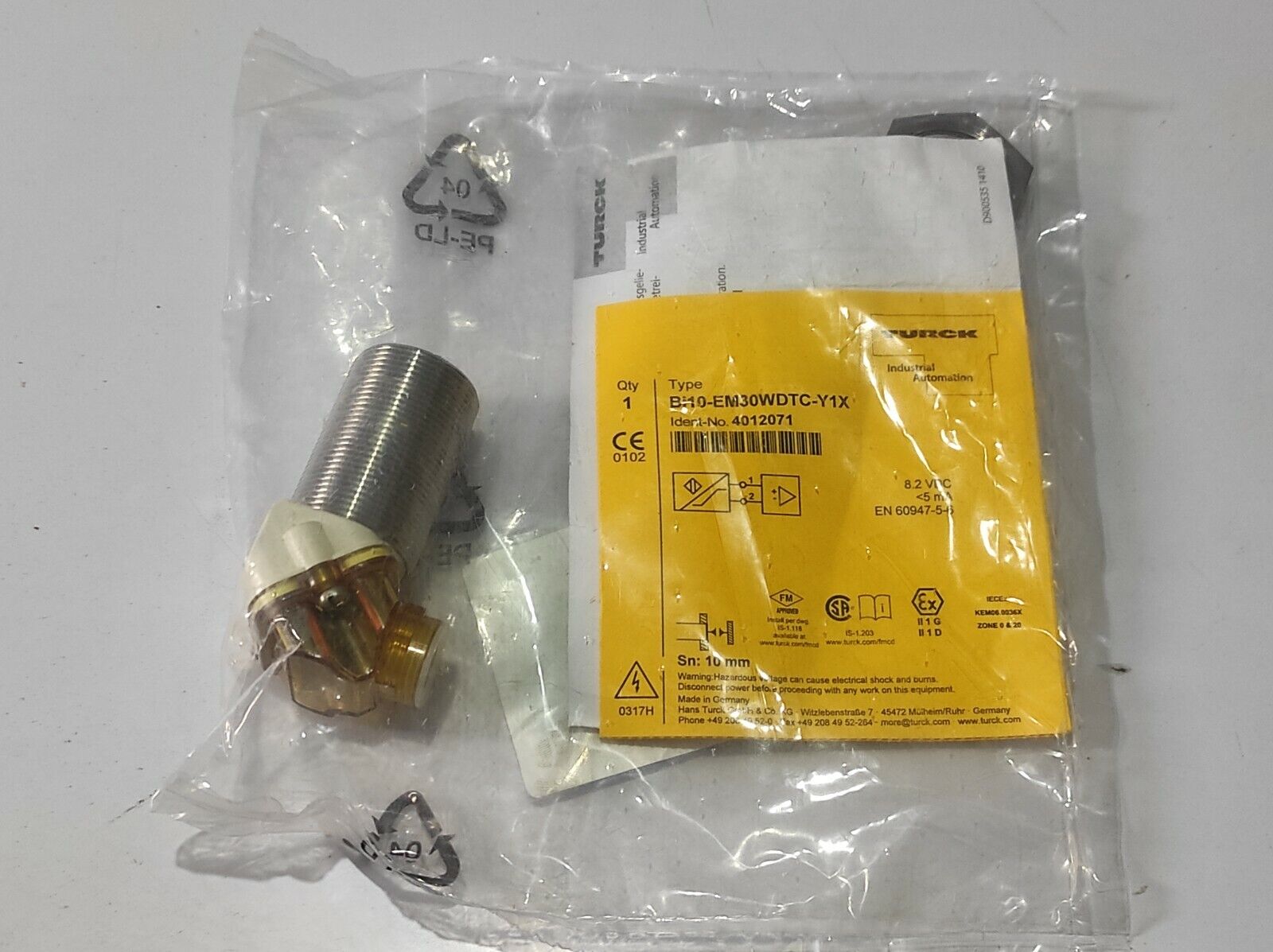 Turck Bi10-EM30WDTC-Y1X 4012071 Proximity Sensor 