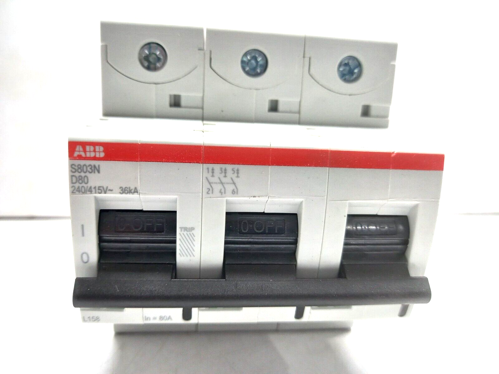 ABB 2CCS893001R0801 High Performance MCB S803N-D80 RS 435324 240/415V~ 36kA