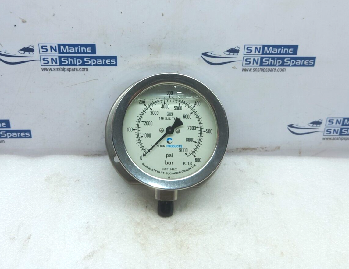 Stewart SBG-634GF-DIN-100-1/4IN BSP-60.0 Pressure Gauge 100MM Dial 0-60KPA