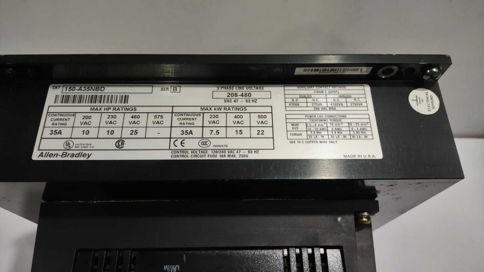 Allen Bradley 150-A35NBD Ser B SMC Plus Motor Controller 150A35NBD