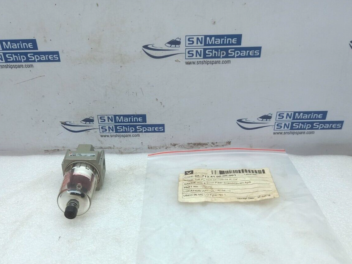 SMC AF20-F02 Air Line Filter Max.Press. 1.0MPa ¼” Boll&Krich Item 110