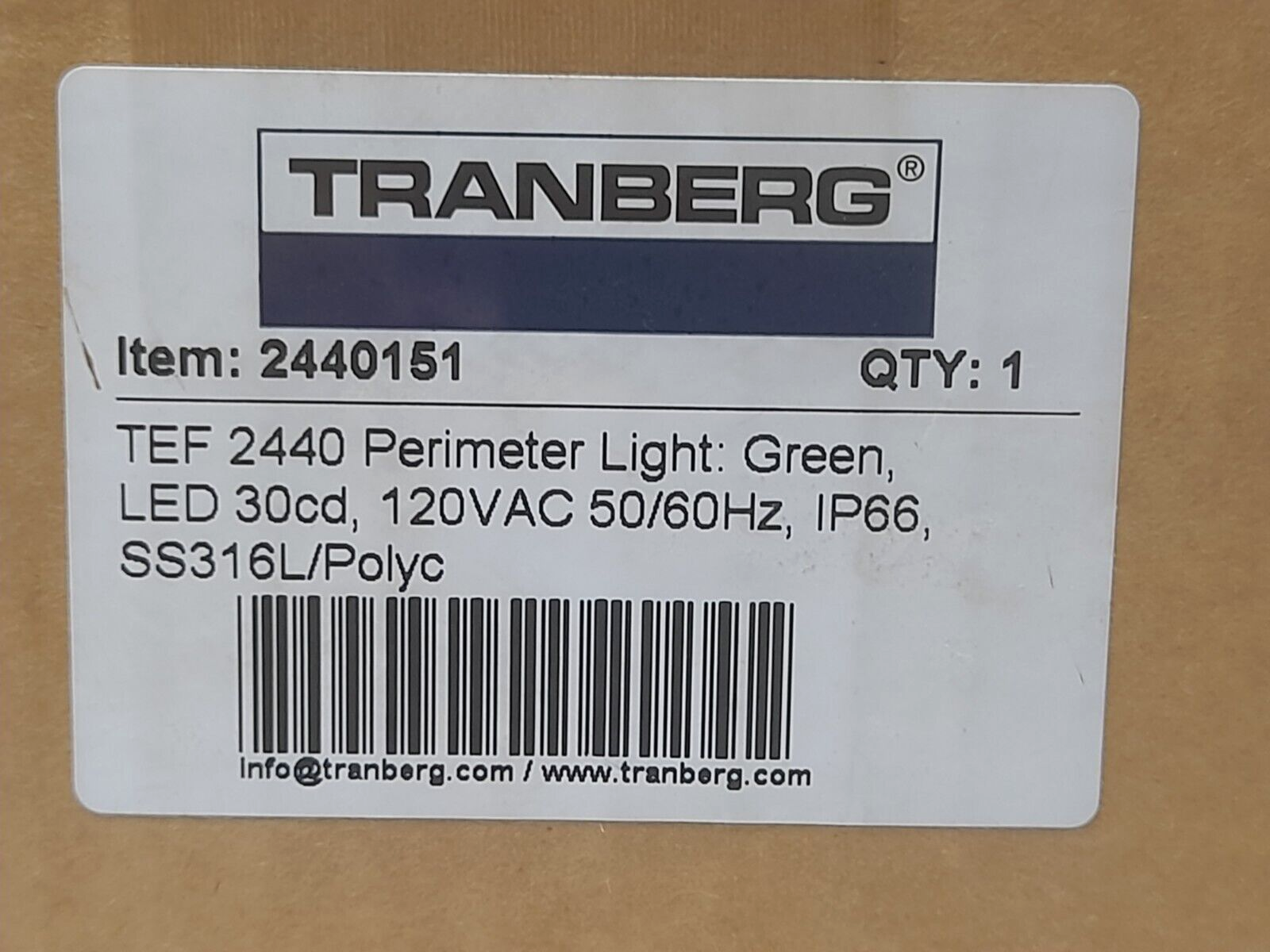 Tranberg TEF 2440 Green Led Perimeter Light / TEF2440 / Green Led