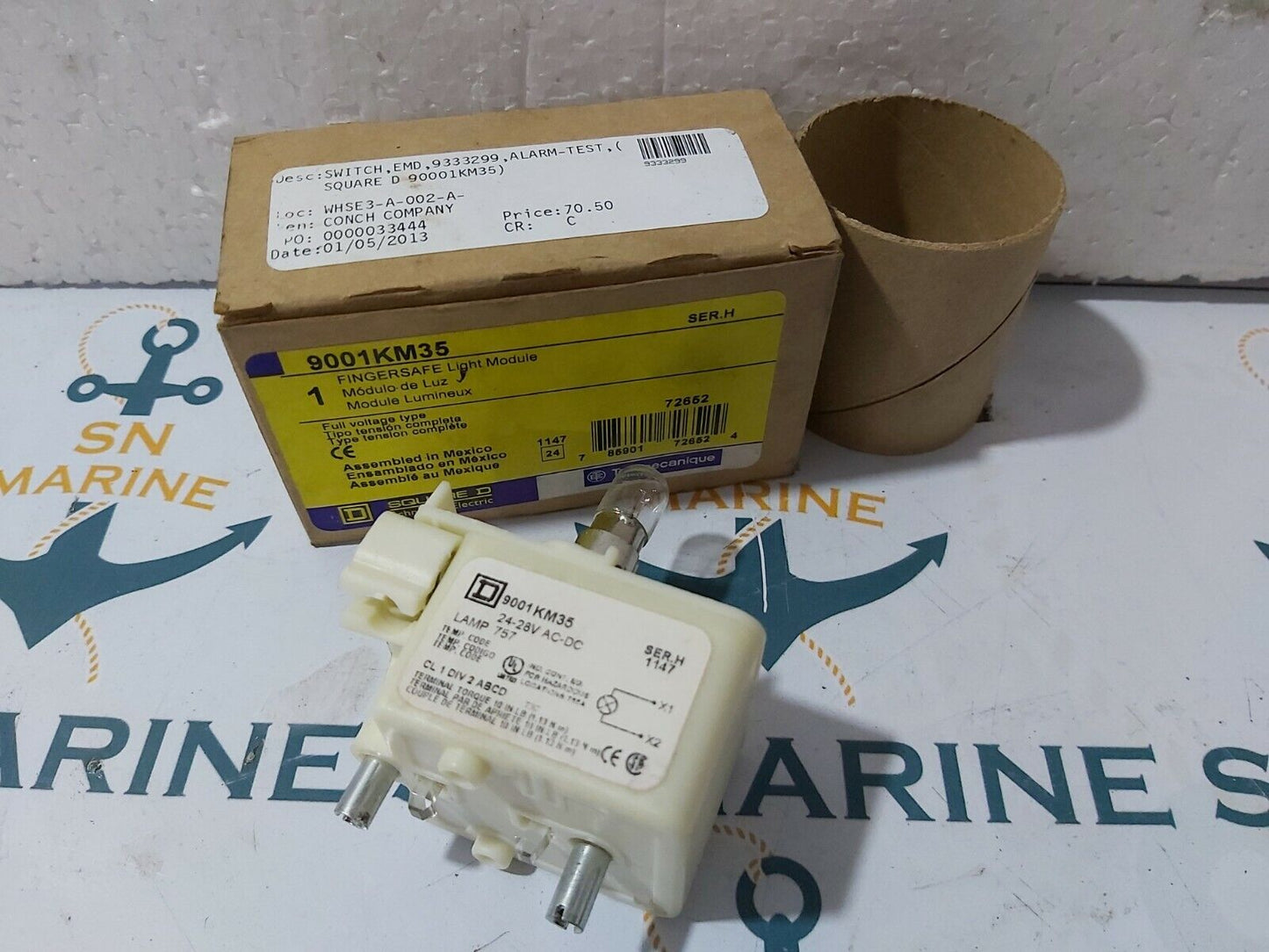 SQUARE D 9001KM35 FINGER SAFE LIGHT MODULE 