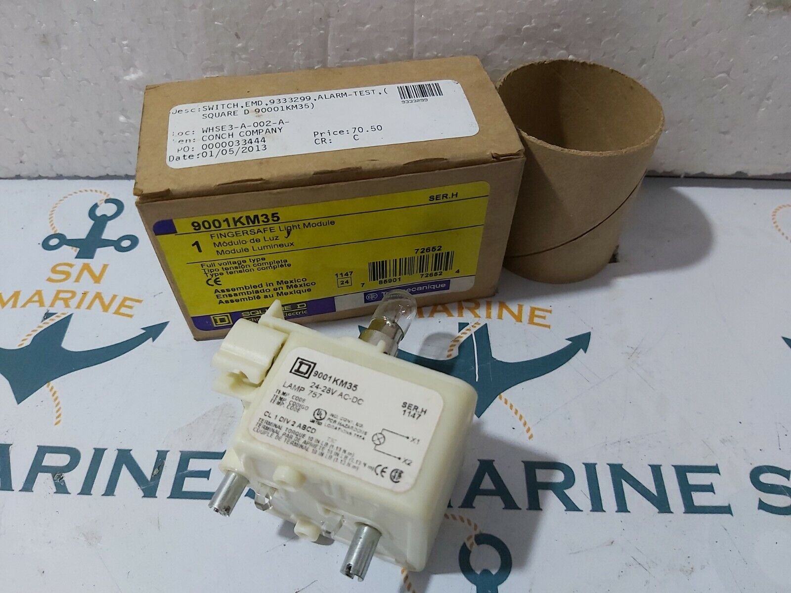 SQUARE D 9001KM35 FINGER SAFE LIGHT MODULE 