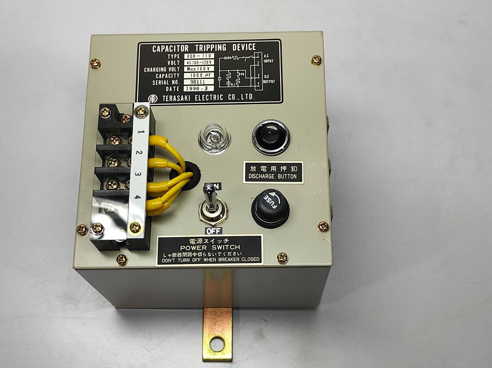 Terasaki OQB-110 Capacitor Tripping Device 0QB-110 Volt AC100~120V