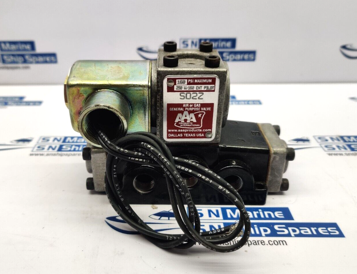 AAA International S02Z General Purpose Valve 160Psi 250W/160 Ext Pilot AAAS02Z