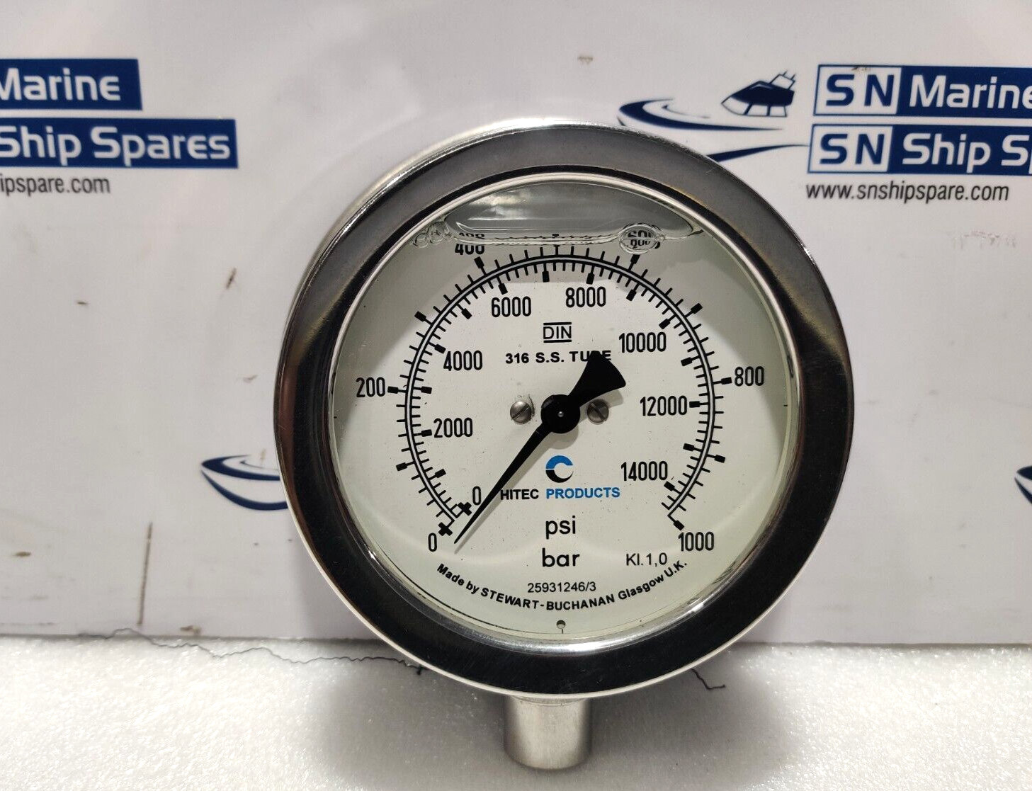 Stewart-Buchanan 25931246/3 Pressure Gauge 0-14000Psi 0-1000Bar Hitec Product