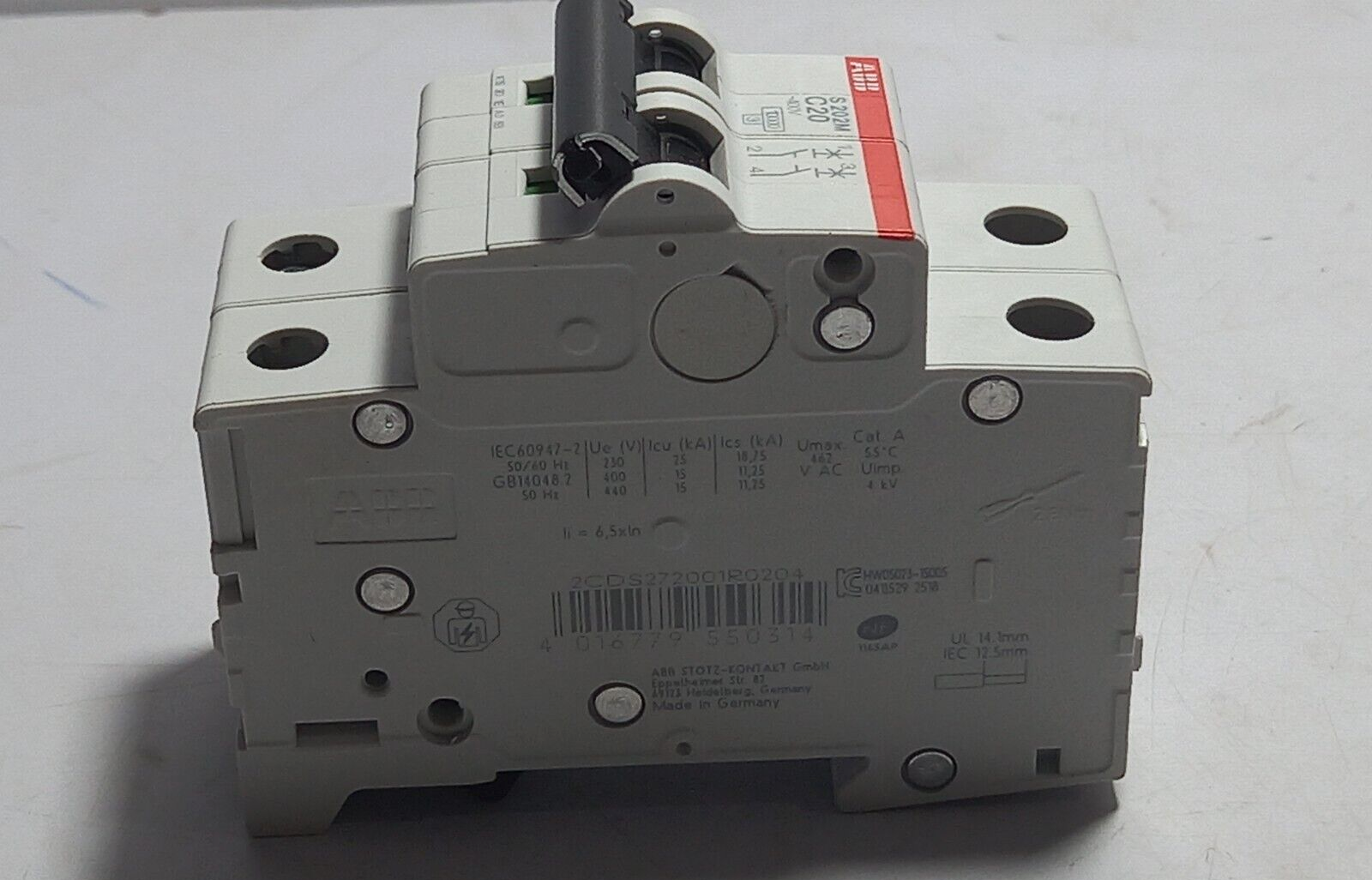 ABB 2CDS272001R0204 Circuit Breaker / S202M-C20 / -100V