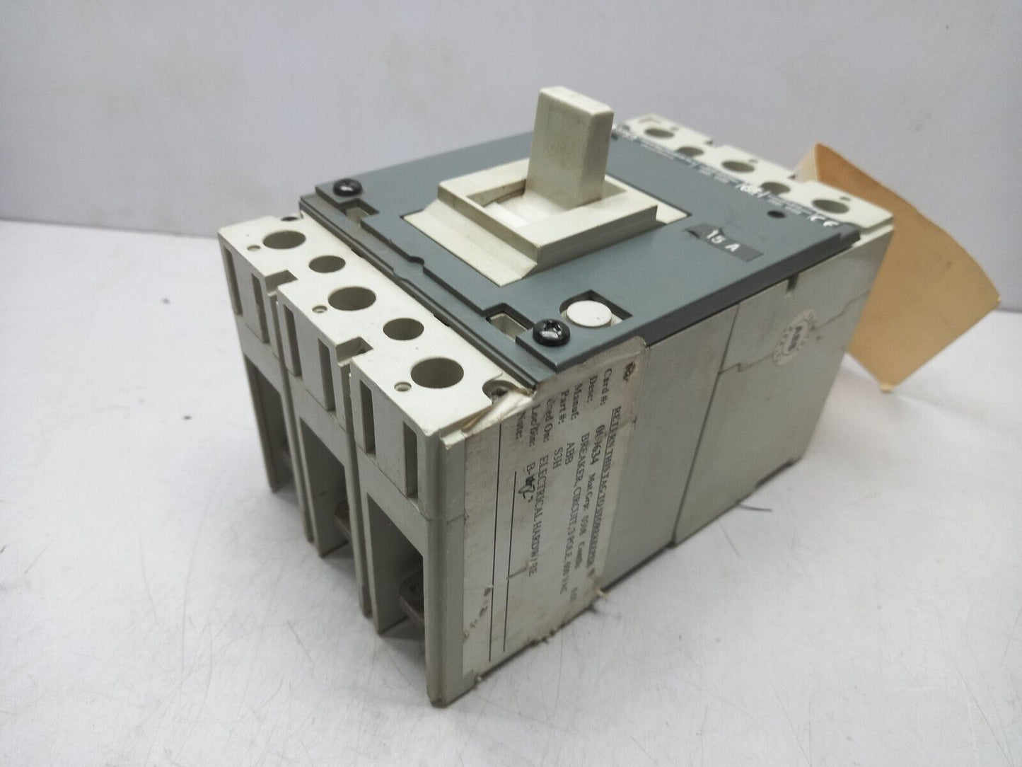 ABB S3H Circuit Breaker 15A 3P 600VAC 600VDC