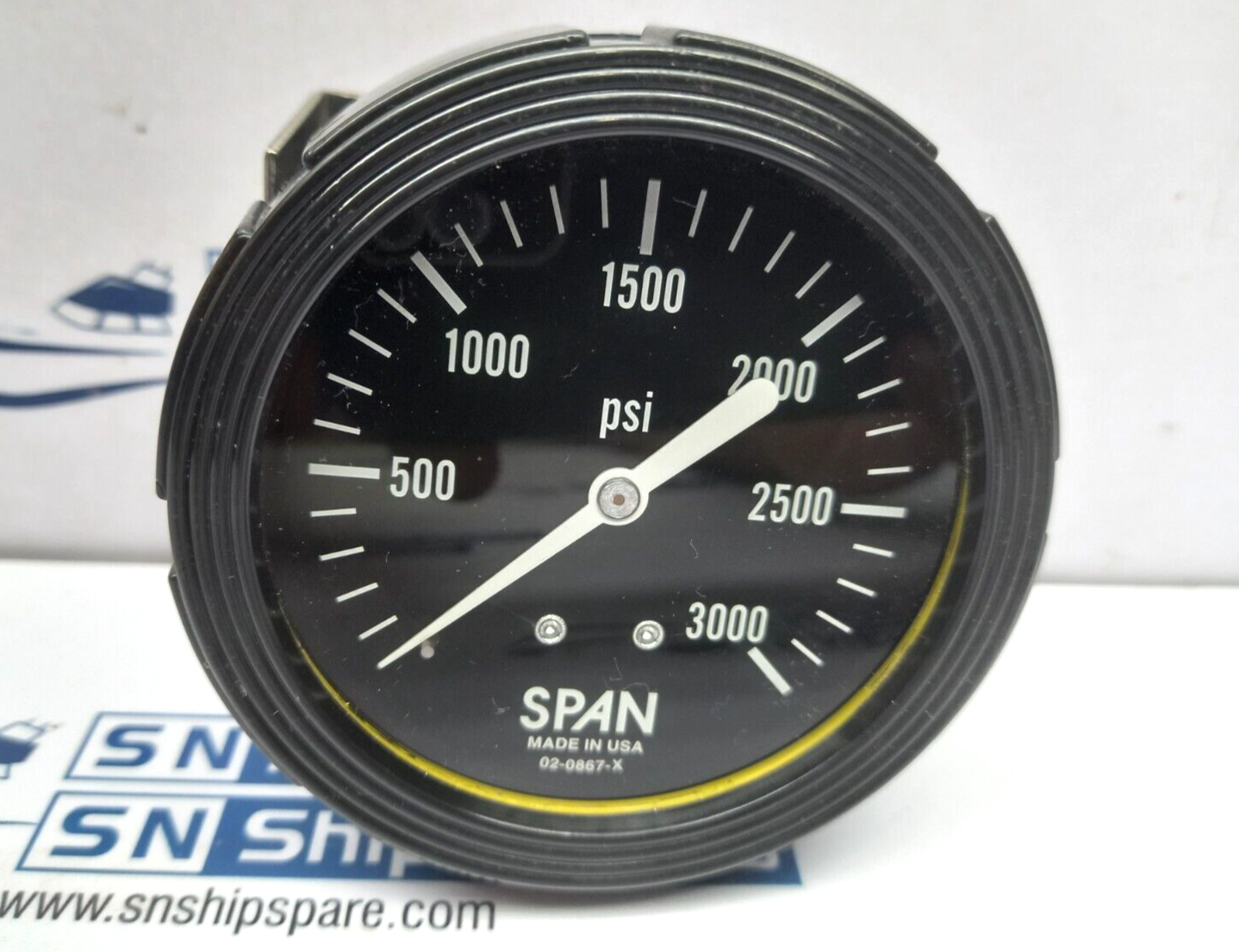 Span 02-0867-X Pressure Gauge 0-3000Psi 2-1/2 In Face Nov-National 7403186
