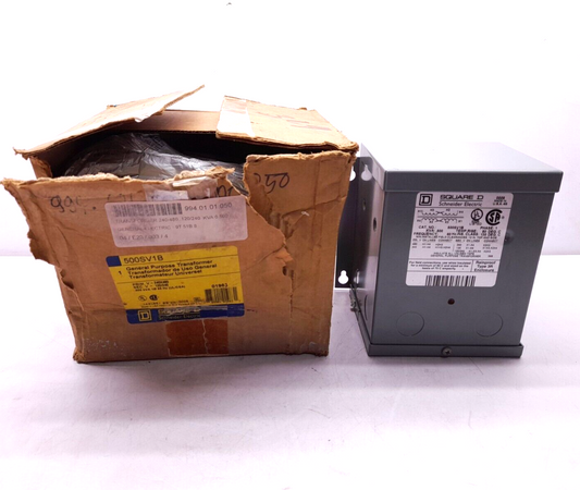 Square D 500SV1B General Purpose Transformer Pri 240x480V Sec 120-240V .500kVA