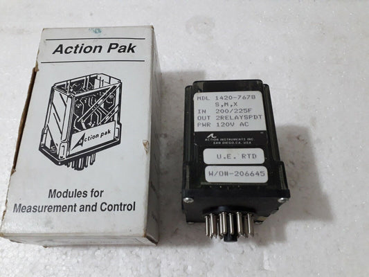 ACTION PAK INSTRUMENTS MDL 1420-7678 S,M,X 200/225F Relay 