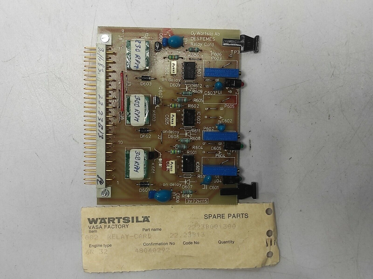 Wartsila 3V72H115 Relay Card 2223B001300 22.23B13
