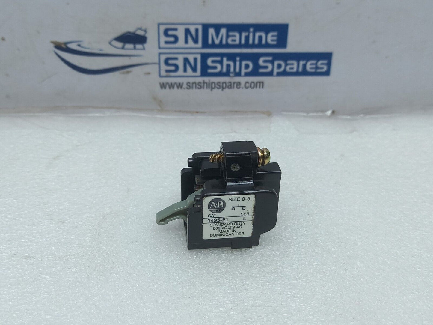 Allen Bradley 1495-F1 Auxiliary Contact Block SER L 600V AC Size: 0-5