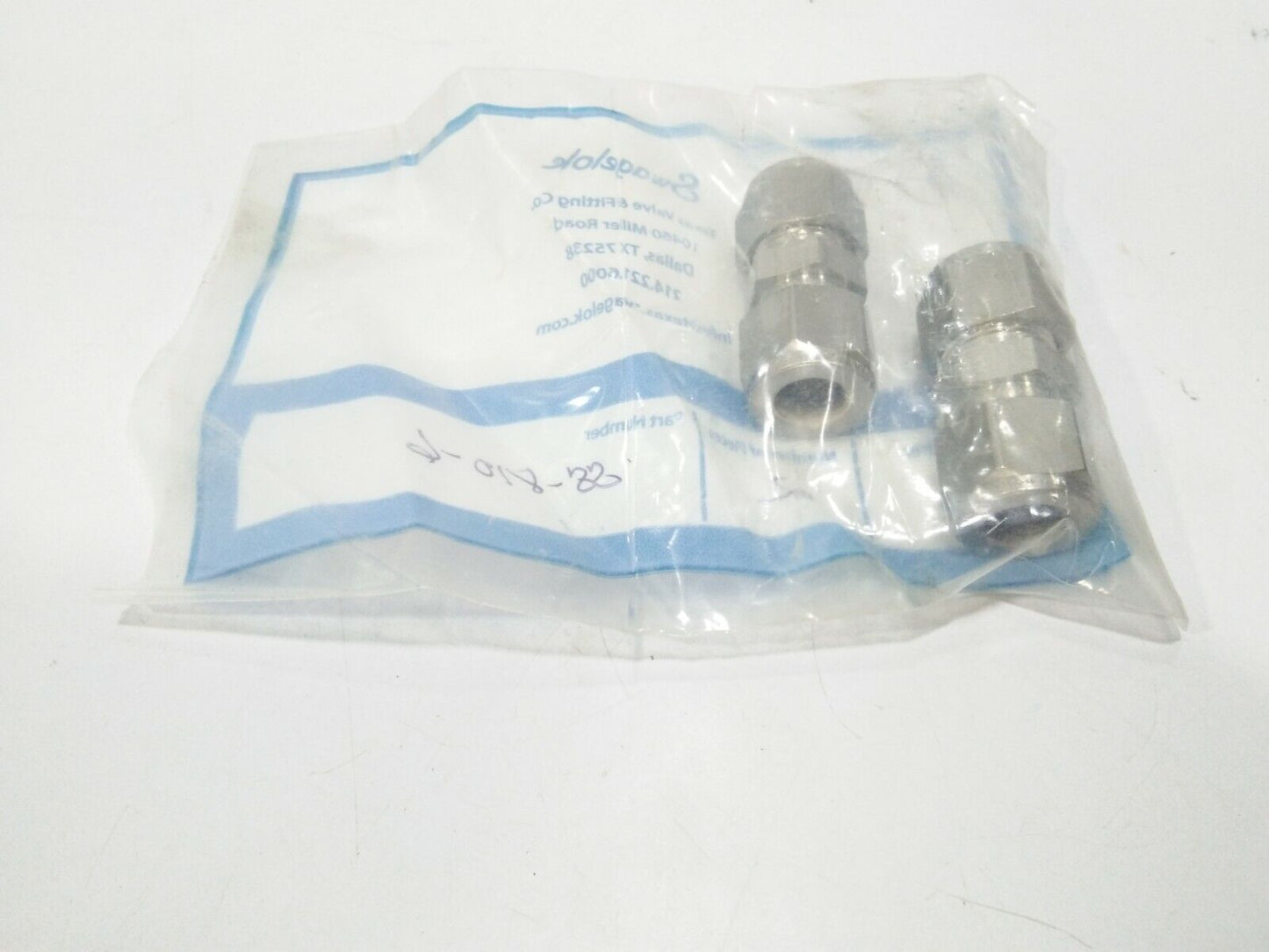 SWAGELOK SS-810-6 TUBE FITTING UNION SS8106 2-PCS LOT SALE