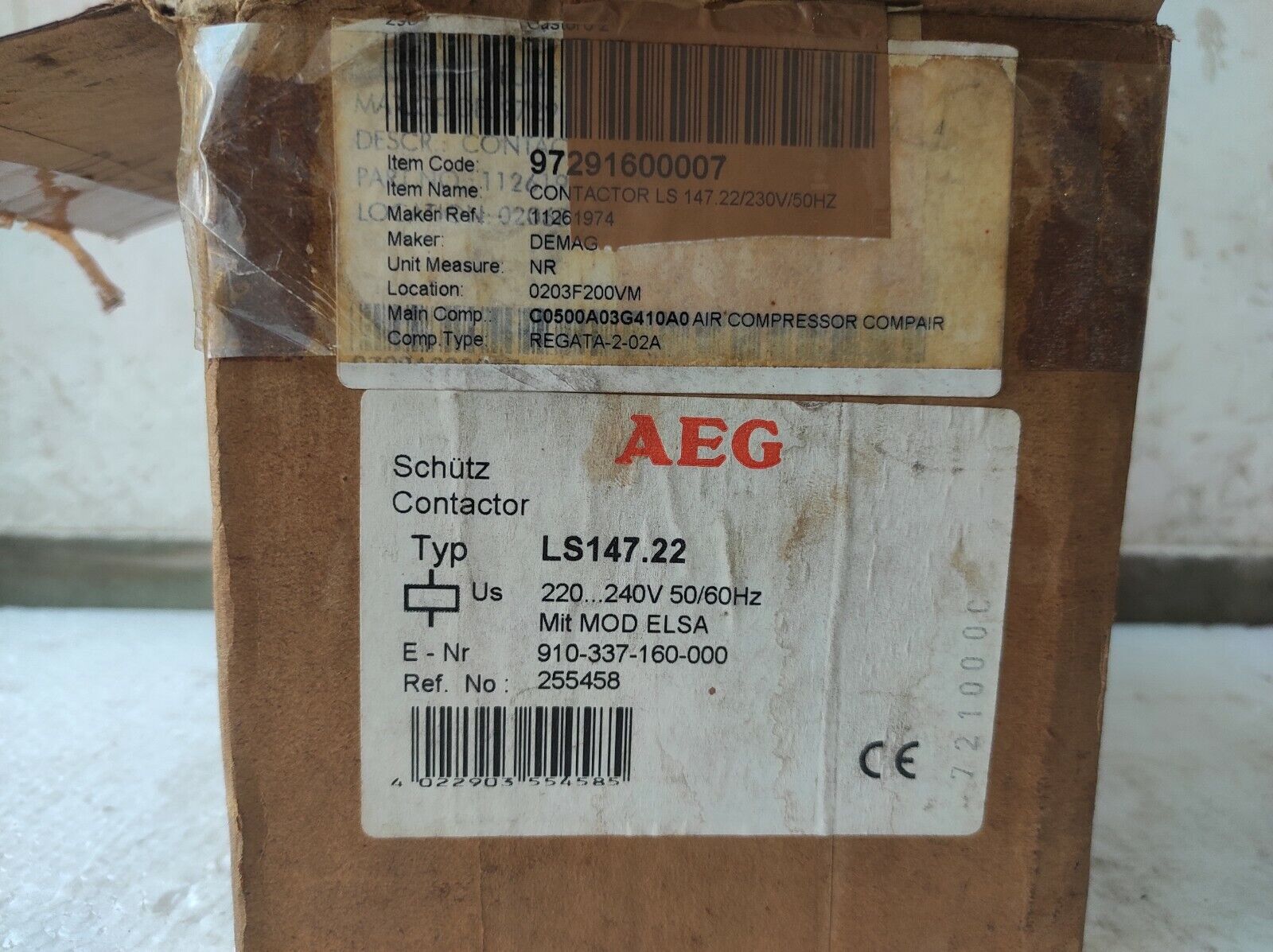 AEG LS147.22 Contactor 220-240V 50/60Hz Mit Mod ELSA LS147 Ith 180A 3 Pole Break