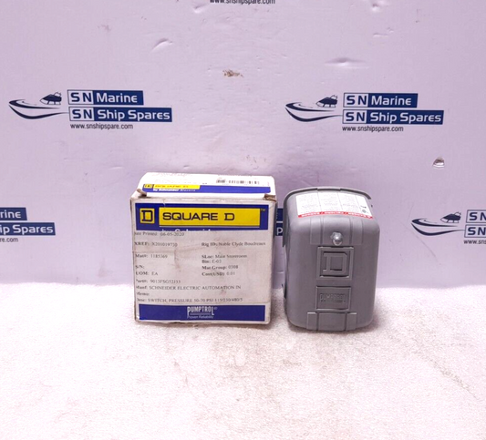 Square D Pumptrol 9013FSG52J33 Pressure Switch On 50 PSI Off 70 PSI