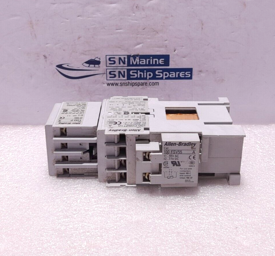 Allen Bradley 100-C09Z*10 Ser A 24VDC Contactor With 100-FA22 Ser A Auxiliary Co
