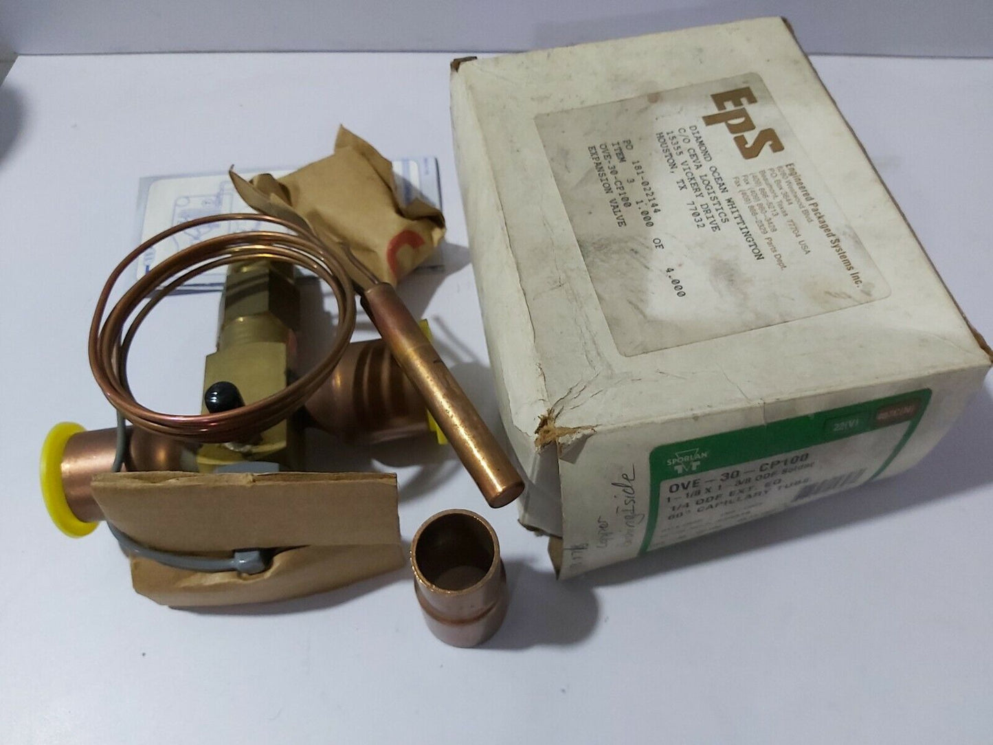 SPORLAN OVE-30-CP100  1-1/8 X1 3/8 ODF SOLDER 1/4 ODF EXT EXPANSION VALVE