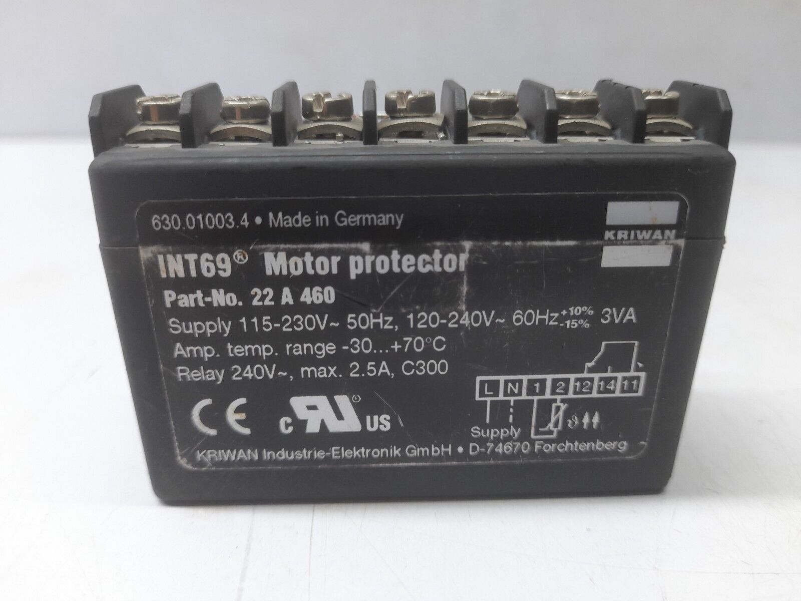 Kriwan INT69 Motor Protector 22 A 460 Motor Protection Re