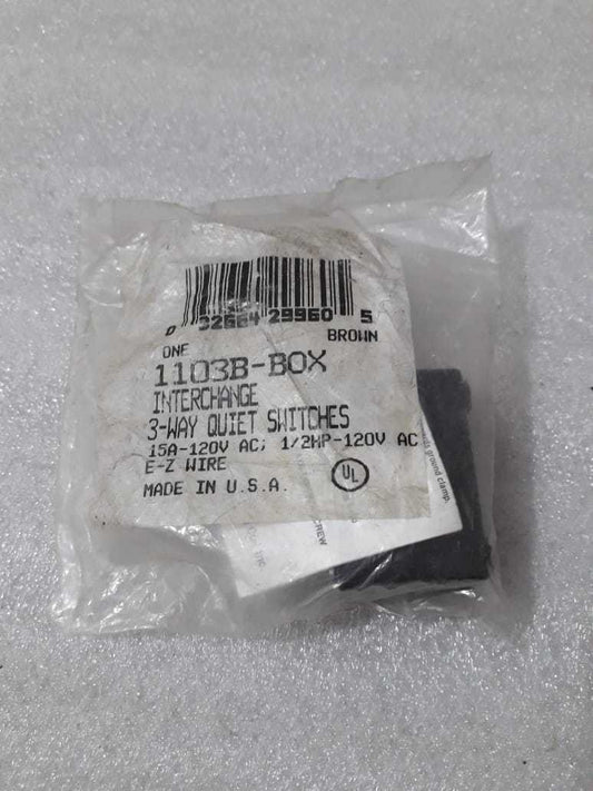 5 PCS LOT SALE EAGLE 1103B-BOX INTERCHANGE 3-WAY QUIET SWITCH 15A-120V NEW