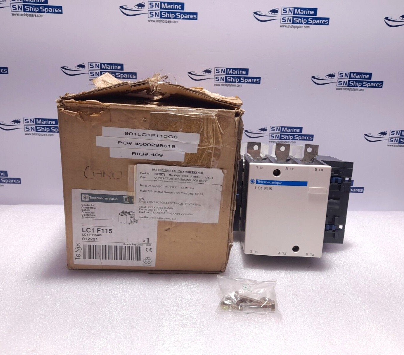 Telemecanique LC1 F115 Contactor LX1FF095 Coil 95V50Hz 115-120V60Hz / LC1F115