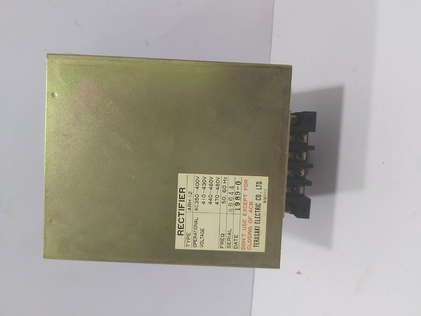 TERASAKI ARH-12 RECTIFIER ARH12 AC350/400V