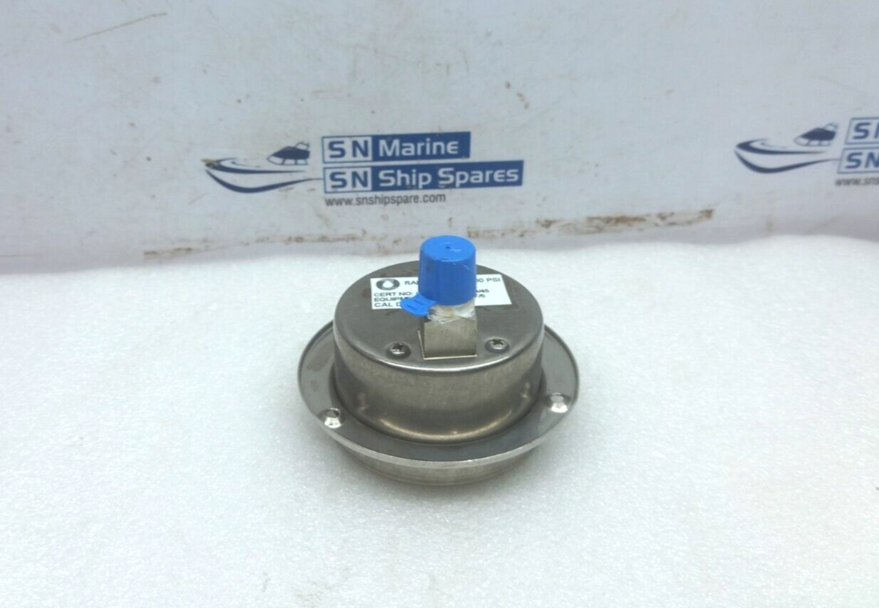 Stewarts 0-10000 PSI Pressure Gauge 316 S.S. Tube and Socket Vibragauge