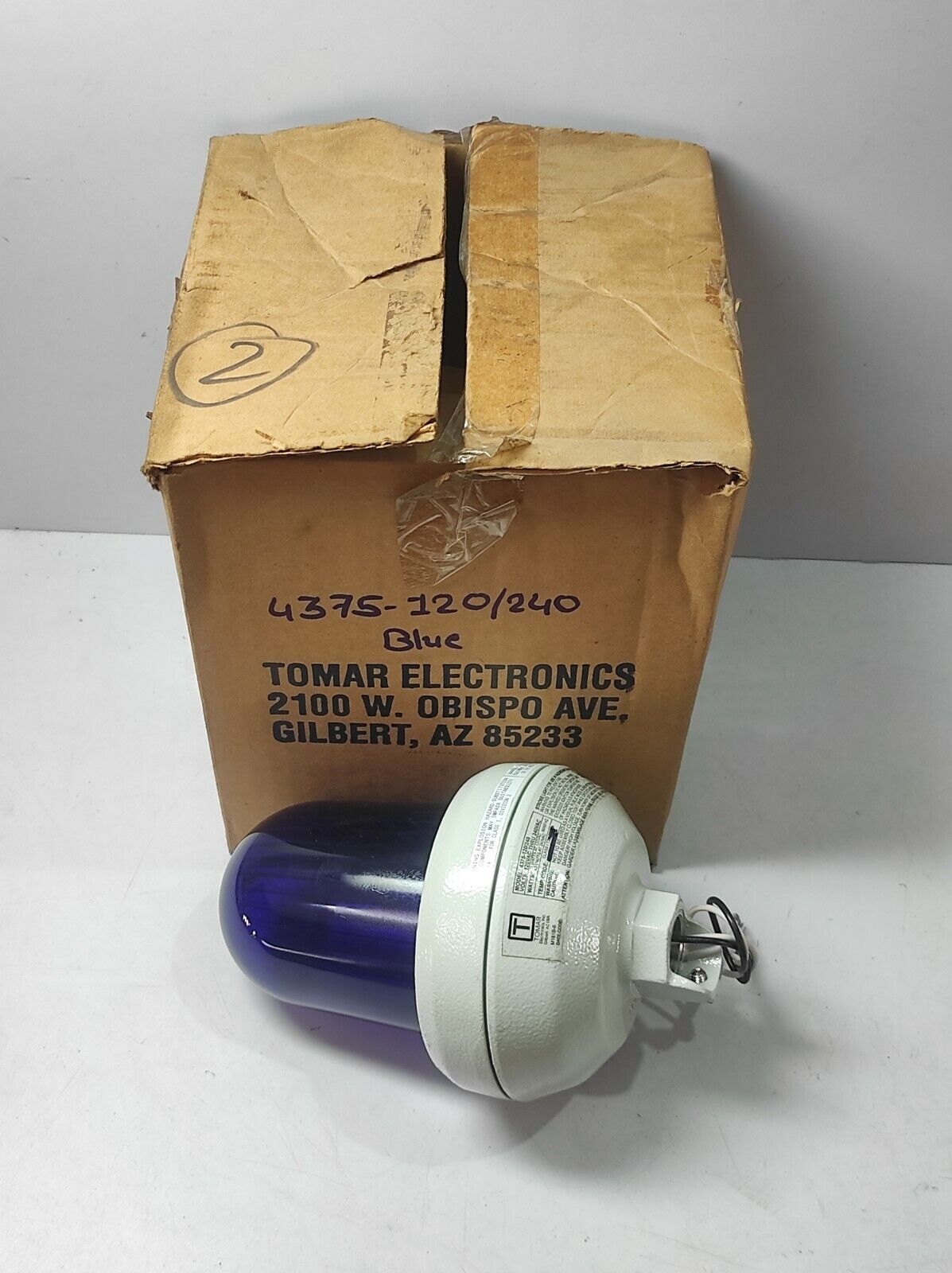 Tomar 4375-120/240 Strobe Light Blue Volts 120VAC Thru 240VAC 11W At 120VAC