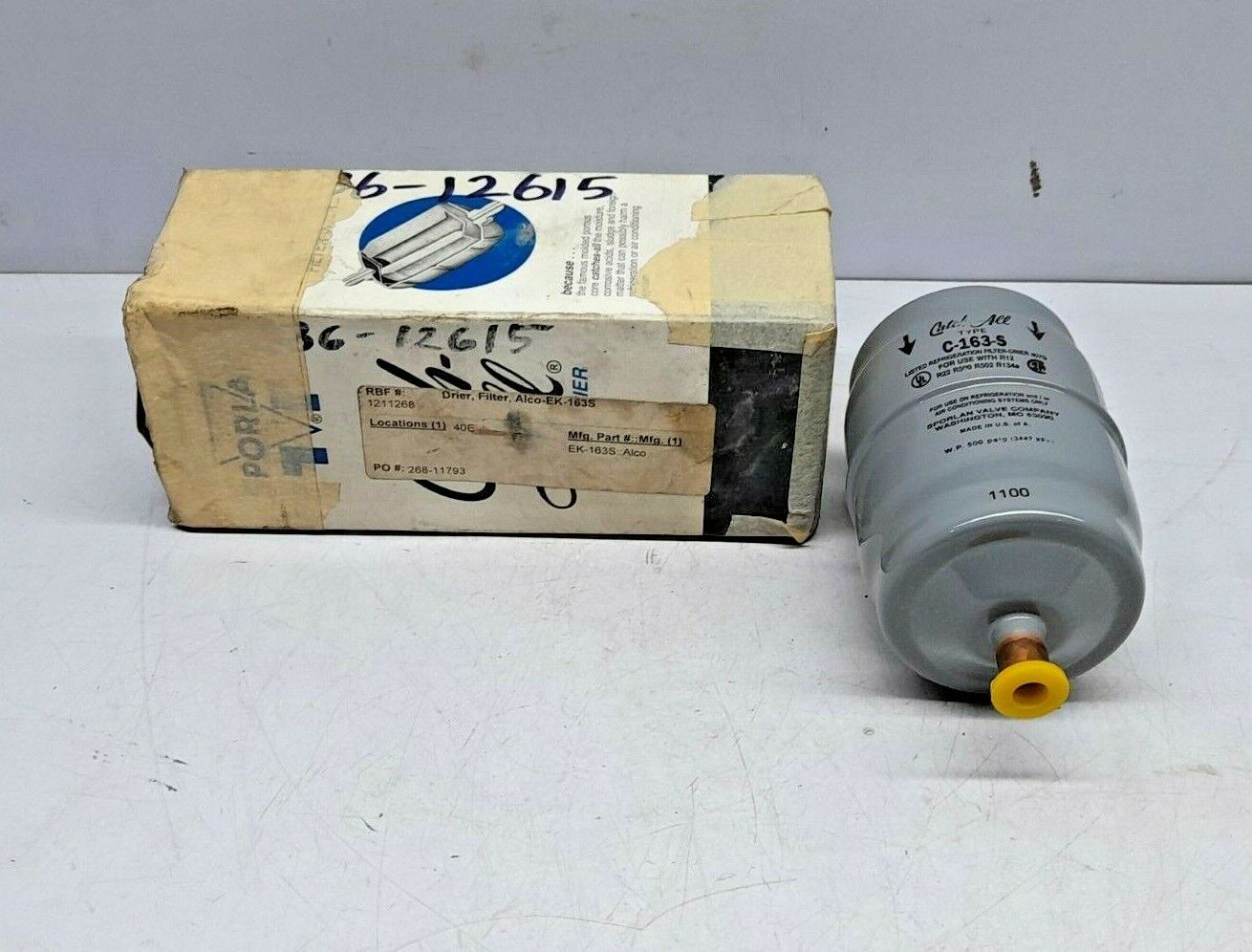 Sporlan C-163-S Catch All Filter Drier C163S W.P. 500 PSIG 3447 kPa