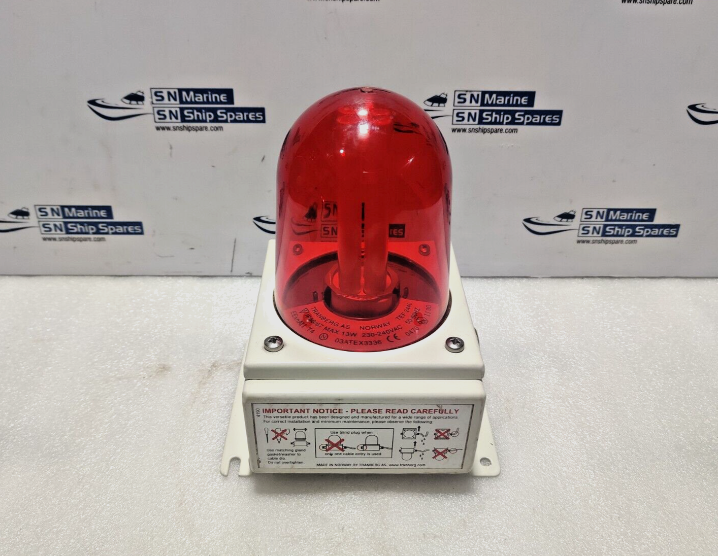 Tranberg 244002 TEF 2240 Luminaire Red 3x13W Tube G24 230VAC 50/60Hz