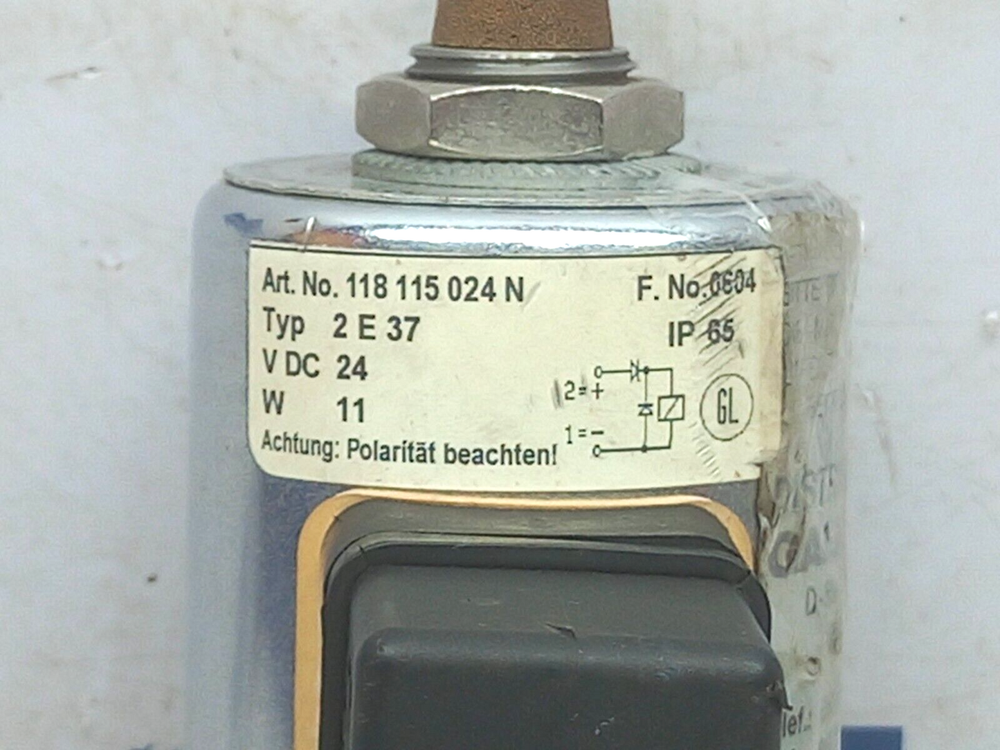 Wartsila 118 115 024 N Solenoid Valve 2 E 27 24VDC 11W GALI GmbH 9480024