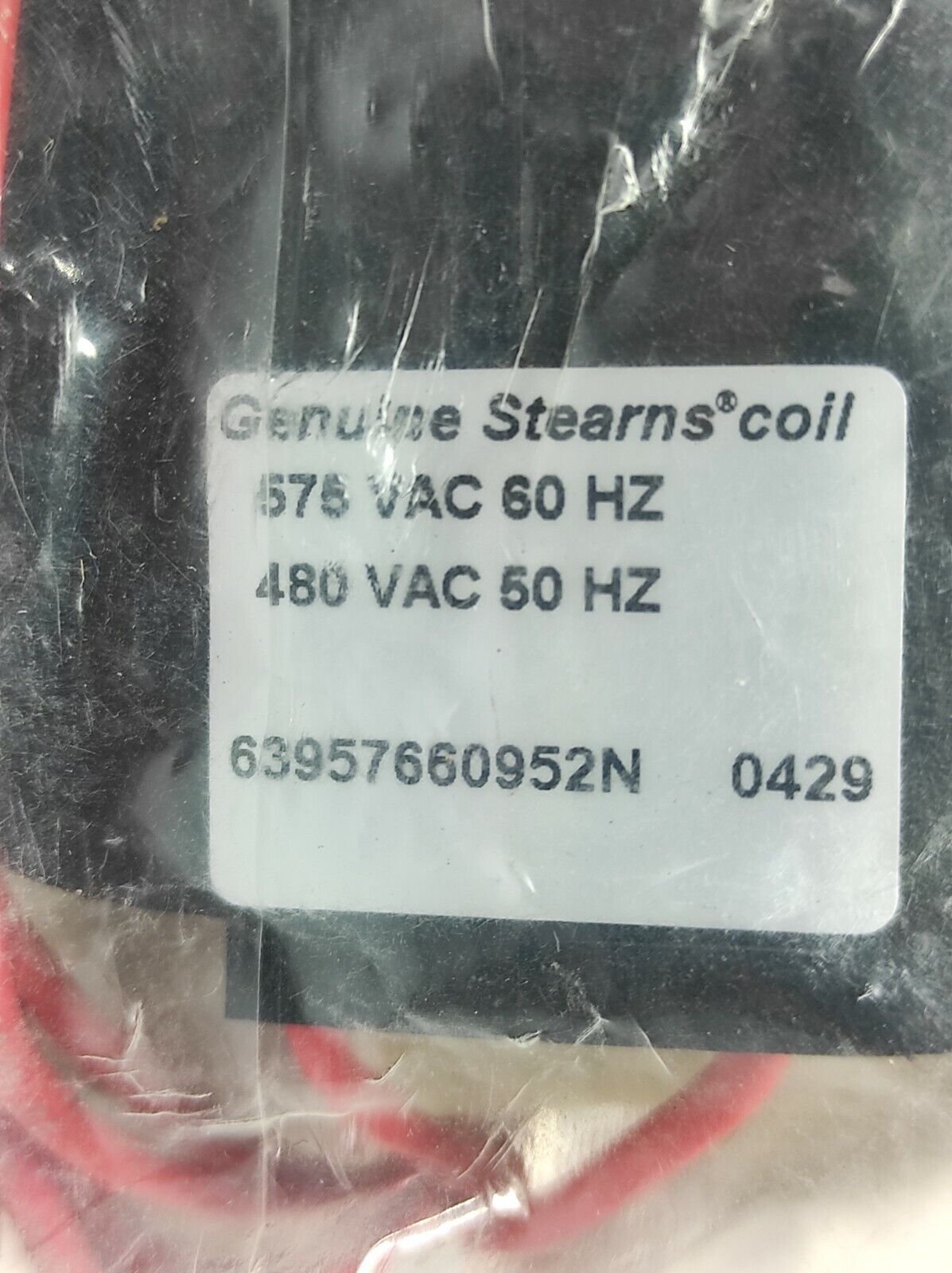 Stearns 5-96-6955-33 Coil 575VAC 60Hz 480VAC 50Hz Solenoid Coil Kit-#K9 INJ Coil