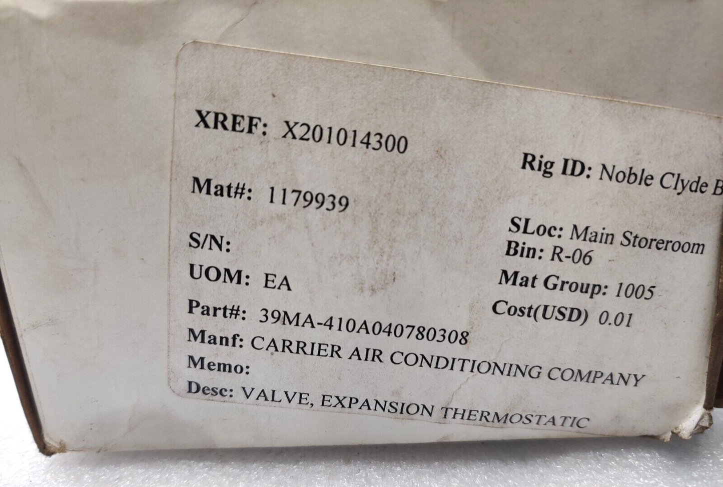 Sporlan ERZE-3-GA-B15 Expansion Thermostatic Valve ¼ ODF 60” Capillary Tube