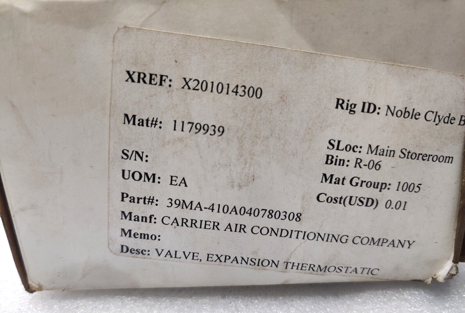 Sporlan ERZE-3-GA-B15 Expansion Thermostatic Valve ¼ ODF 60” Capillary Tube