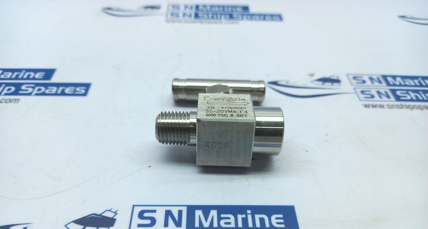 Swagelok SS-20VM4-F4 Integral Bonnet Needle Valve 6000Psig 100F Nov 1120629